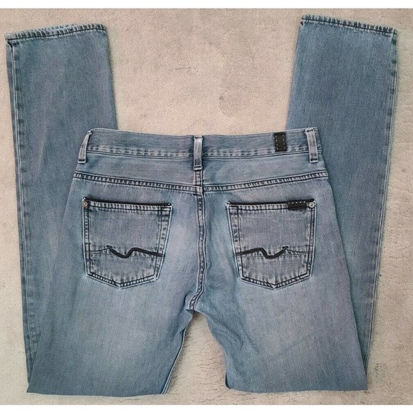 7 For All Mankind Chad Slim Fit Taper Mens Jeans Size 30 - Picture 4 of 4